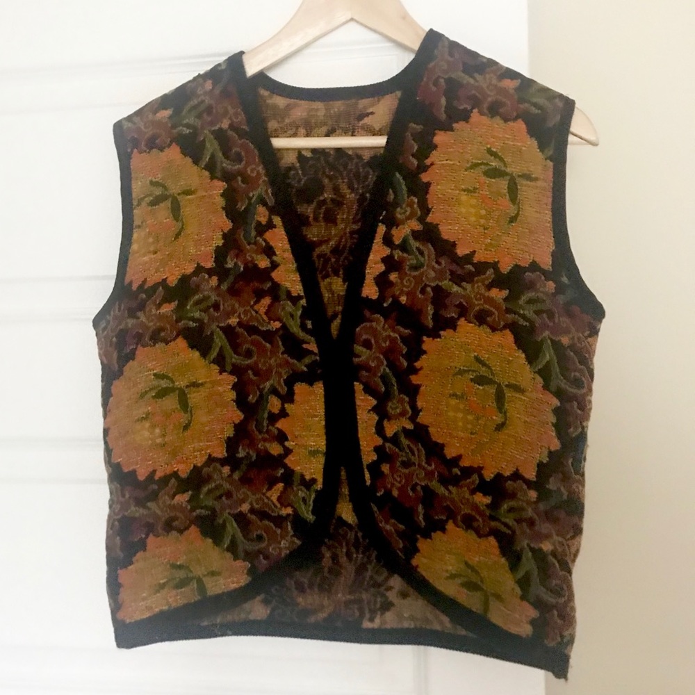 Bohemian Vintage Floral Vest